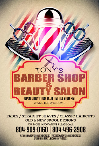 Barber Shop «Tonys Barbershop & Beauty Salon», reviews and photos, 2725 Byron St, Richmond, VA 23223, USA