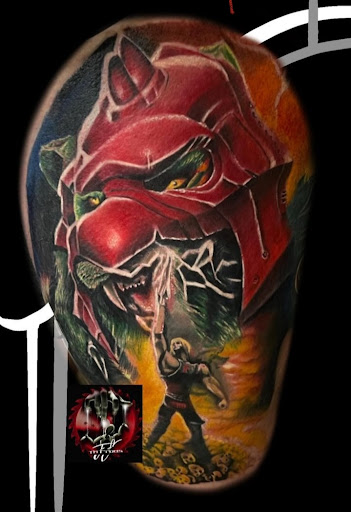 Explore queen of hearts tattoo ideas, creative tattoo ideas in Washington, available at Moore-Stone Ink