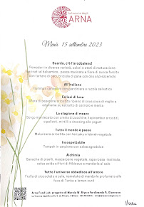 Menu du La Taverna degli Arna à Milan