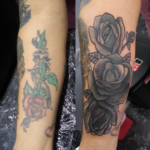 Explore compass tattoo ideas, creative tattoo ideas in Dayton, available at Uppity Tattoos