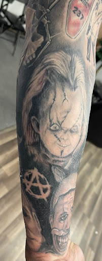 Explore letter tattoo cover up ideas, creative tattoo ideas in Pocatello, available at Black Sheep Tattoo