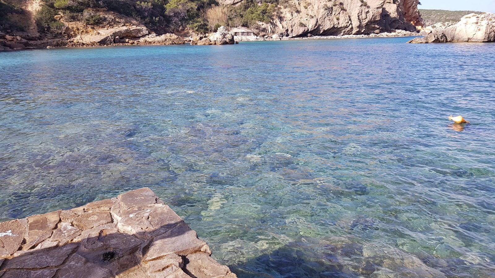 Foto av Playa Cala Xarraca med blå rent vatten yta