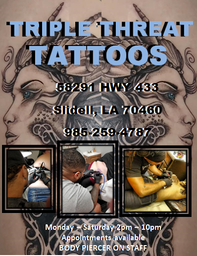 Tattoo Shop «Triple Threat Tattoos, LLC», reviews and photos, 58291 LA-433, Slidell, LA 70460, USA