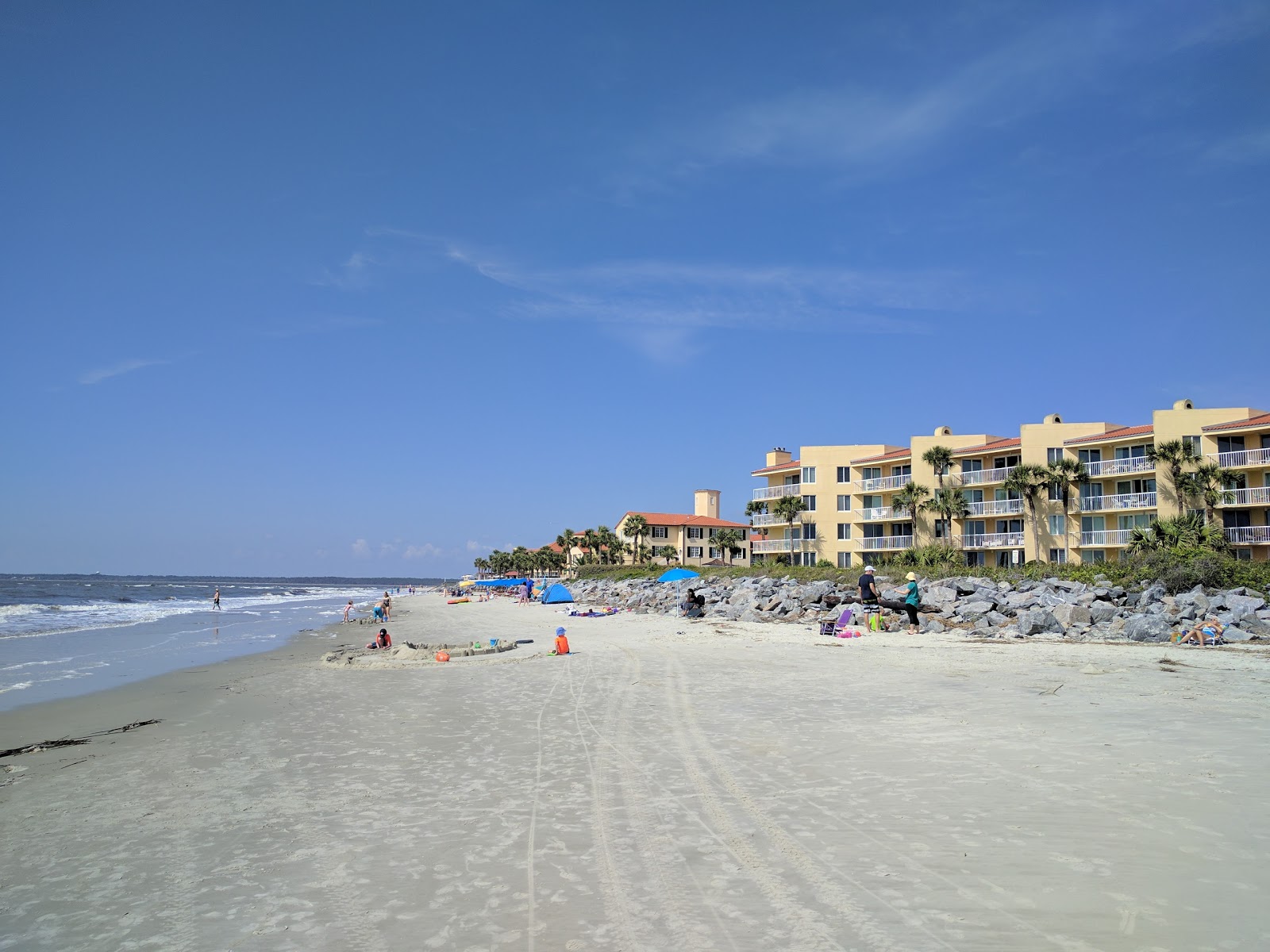 Photo of St. Simons island with turquoise water surface