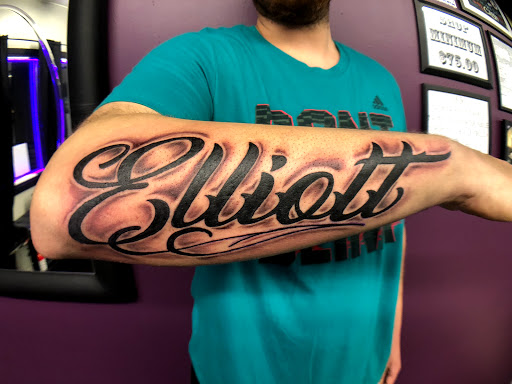 Explore female leg tattoo ideas, creative tattoo ideas in Roscoe, available at Elevated Ink Tattoo