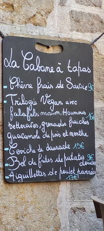 La Cabane à Annecy menu