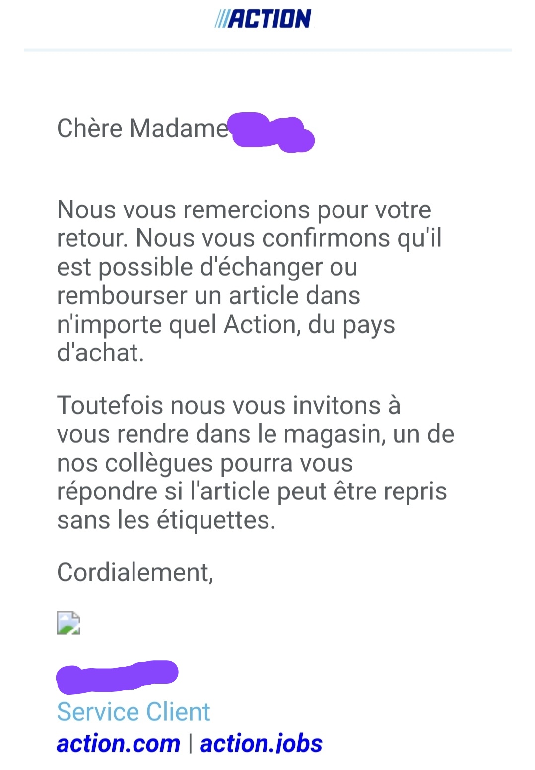 Photo n° 1 de l'avis de Saphir. fait le 31/01/2024 à 18:26