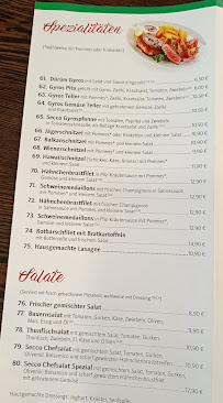 Menu / carte de SECCO Pizza Pasta Bar à Oldenburg