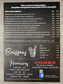 Menu du PIZZA BELLE à Montceau-les-Mines