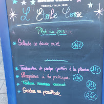 Restaurant L 'Etoile Corse à La Valette-du-Var (la carte)