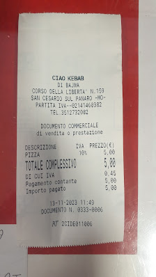 Ciao kabab & pizza Corso Libertà, 159, 41018 San Cesario sul Panaro MO, Italia