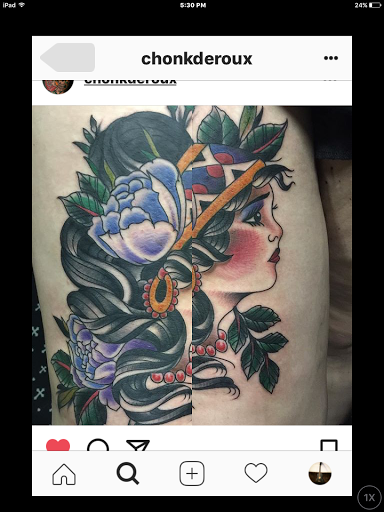 Explore bald head tattoo ideas, creative tattoo ideas in Saint Augustine, available at Ms. Deborahs Fountain of Youth Tattoo & Body Piercing