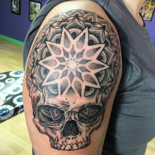 Explore trinity tattoo ideas, creative tattoo ideas in Ocala, available at Lucky Bucks Tattoo Piercing Studio (APPT BASED)