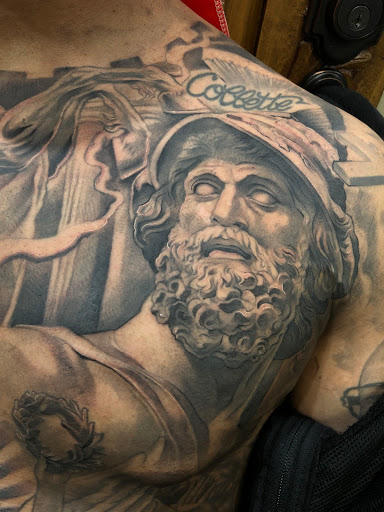 Explore back of knee tattoo ideas, creative tattoo ideas in Fountain Valley, available at Lowrider Tattoo Studios