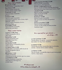 Menu / carte de Pizzeria La Bottega à Buxy