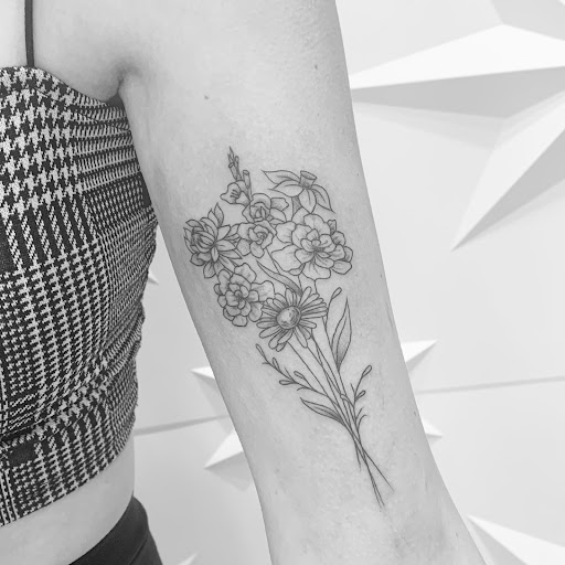 Explore father and daughter tattoo ideas, creative tattoo ideas in Fairfax, available at Pinky Inky Tattoo