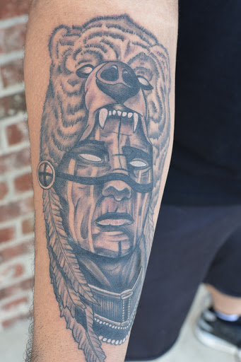 Explore black couple tattoo ideas, creative tattoo ideas in Sanford, available at Hudson & Company Tattoo Studio