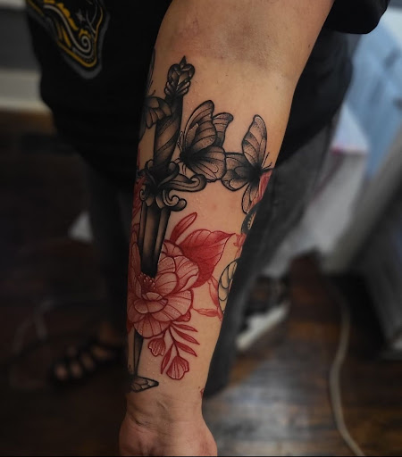 Explore cool ideas for sleeve tattoos, creative tattoo ideas in Valdosta, available at Acid Ink Tattoos