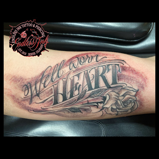 Explore christian sleeve tattoo ideas, creative tattoo ideas in Denver, available at Endless Ink Tattoo & Piercing