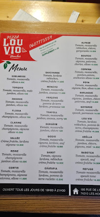 Pizzeria Lou Vio à Les Houches menu