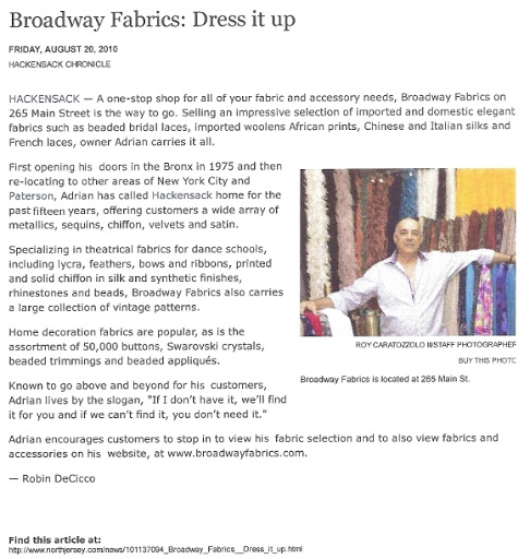 Fabric Store «Broadway Fabrics», reviews and photos, 265 Main St, Hackensack, NJ 07601, USA