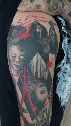 Explore tattoo flower sleeve ideas, creative tattoo ideas in East Rochester, available at Spice City Tattoo