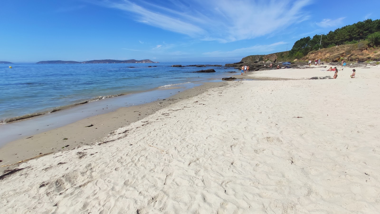 Fotografie cu Praia de Magor cu o suprafață de nisip beige