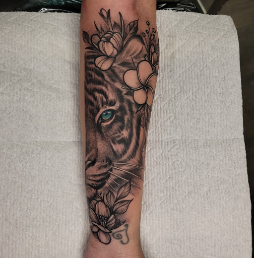 Explore fill in tattoo ideas, creative tattoo ideas in Brunswick, available at Black Element Tattoo