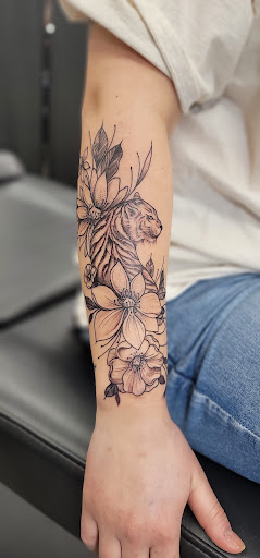 Explore life line tattoo ideas, creative tattoo ideas in Lees Summit, available at The Cherry Bomb Tattoo Co.