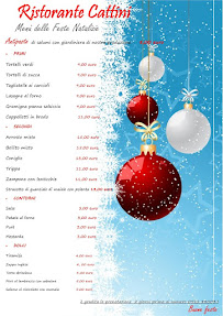 Menu / carte de Ristorante Cattini à Quattro Castella