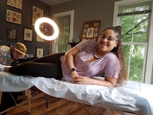 Explore metroid tattoo ideas, creative tattoo ideas in Powell, available at Tattoo Saga