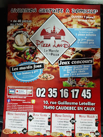 Restaurant de plats à emporter Pizza Land caudebec en caux à Rives-en-Seine (le menu)