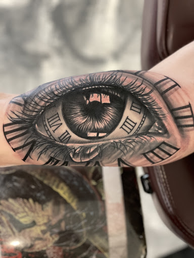 Explore memorial cross tattoo ideas, creative tattoo ideas in Allentown, available at Ink Lyfe Studios