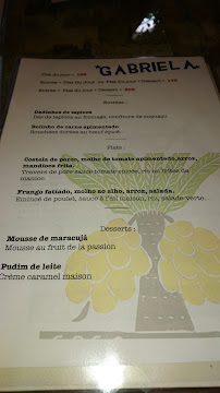 Gabriela à Paris menu