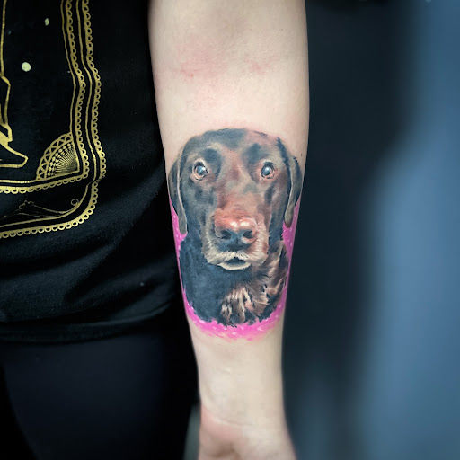 Explore hitchhiker's guide to the galaxy tattoo ideas, creative tattoo ideas in Midlothian, available at Firehouse Tattoos