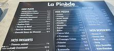 Menu / carte de La Pinède à Marseille