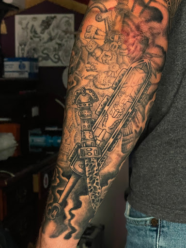 Explore brothers keeper tattoo ideas, creative tattoo ideas in Georgetown, available at Iron Rite Tattoo South