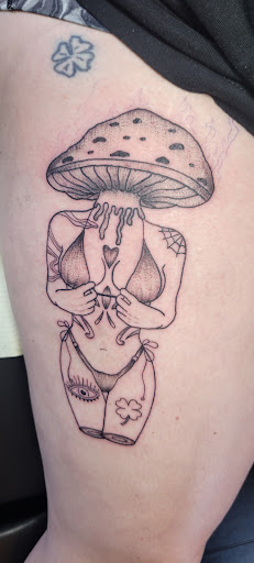 Explore leg tattoo ideas woman, creative tattoo ideas in Talbott, available at Self Made Tattoo