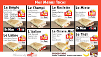 Menu / carte de Tacos Mania Annemasse à Annemasse