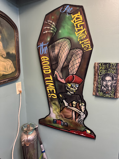 Explore deer head tattoo ideas, creative tattoo ideas in Norwalk, available at Saloon 13 LLC