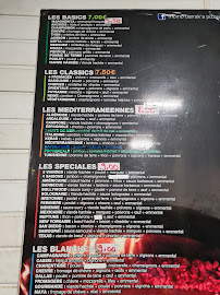 Carte du La baraka pizzas Feu De Bois Avignon à Avignon