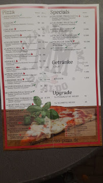 Menu / carte de Mamma Mia da Aldo à Wolfsburg