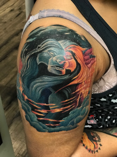 Explore scarface tattoo ideas, creative tattoo ideas in Atlanta, available at Golden Anchor Tattoo