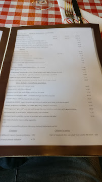 Chantefable à Paris menu