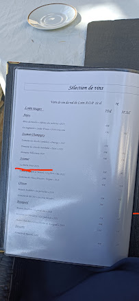 La Licorne à Fontevraud-l'Abbaye menu