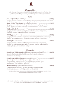 Restaurant Baan Chang Thai Garten Restaurant à M. Gladbach (le menu)