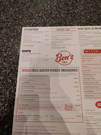 Ben´s Diner à Neckarsulm carte