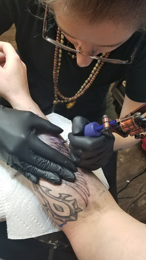 Explore japanese leg tattoo ideas, creative tattoo ideas in Knoxville, available at Mythical Markings Tattoo Studio