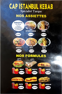 Menu / carte de Cap Istanbul Kebab à Agde