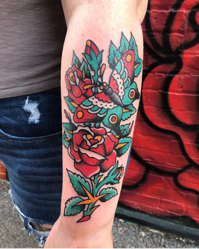 Explore small colourful tattoo ideas, creative tattoo ideas in Springfield, available at Good Heart Tattoos